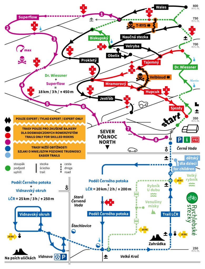 Rychlebské stezky mapa