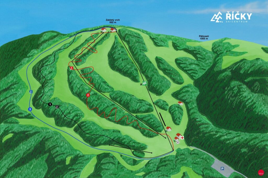 Bikepark říčky mapa